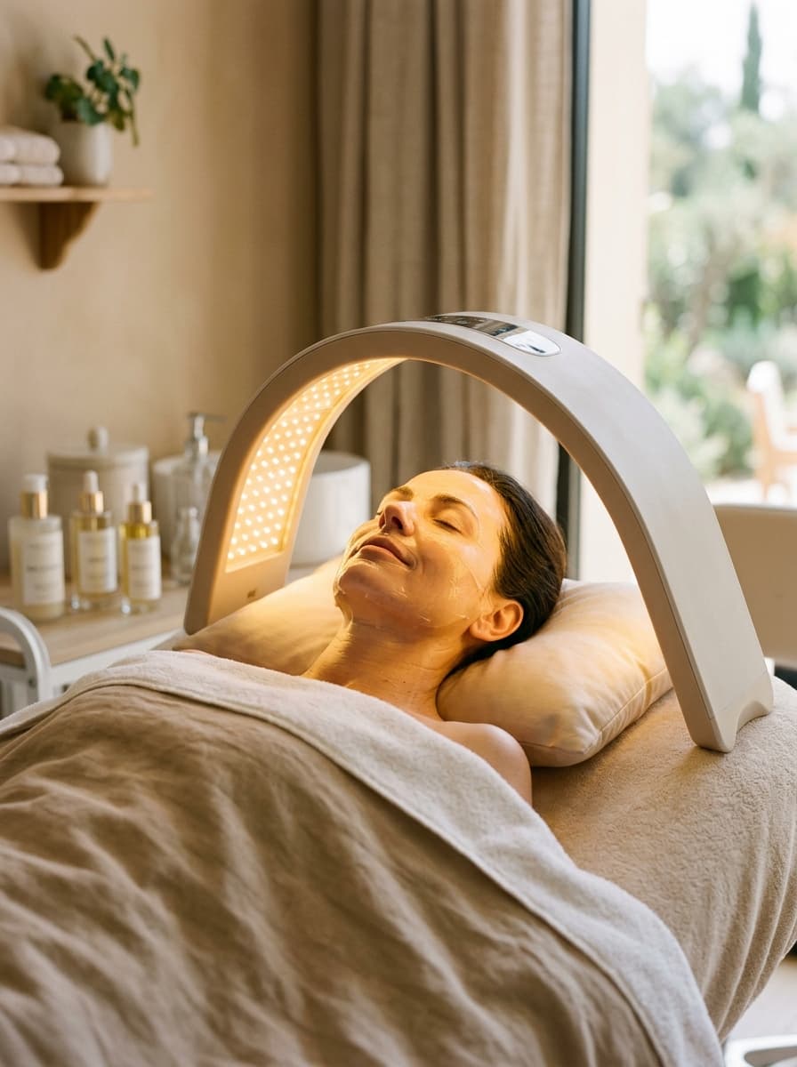 Séance de photobiomodulation LED en cabine chez Skin Atelier Paris
